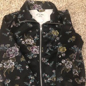 Girls floral print track jacket